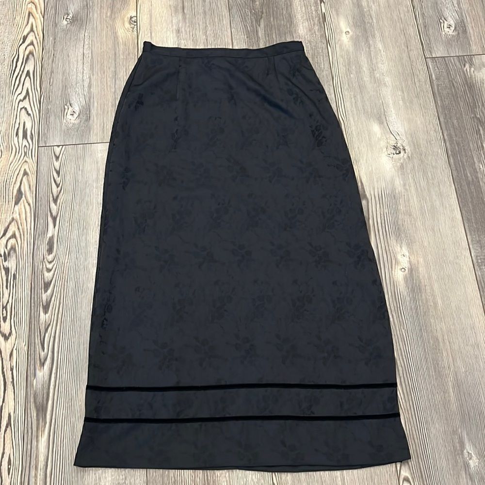 Emma & James Black Skirt with Floral Print